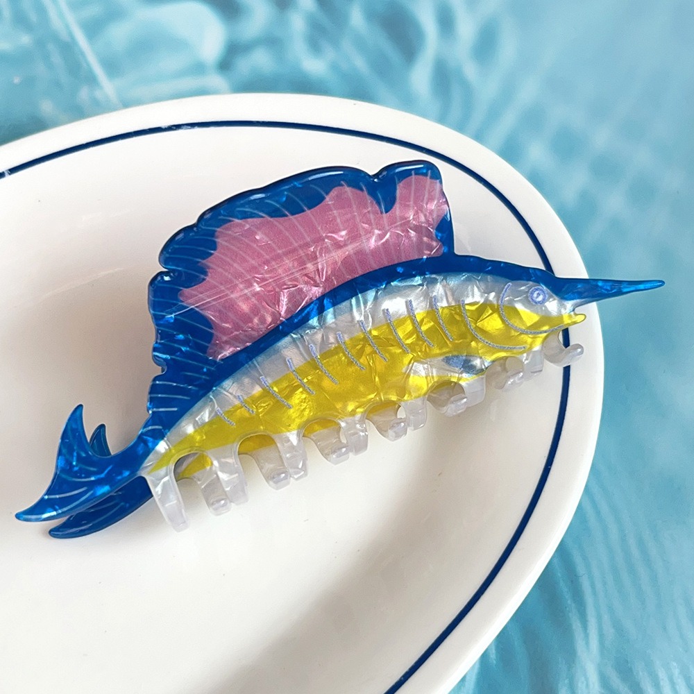 Korean Girl Lifestyle - Sweet Hairpin Ocean Animal Hair Claw