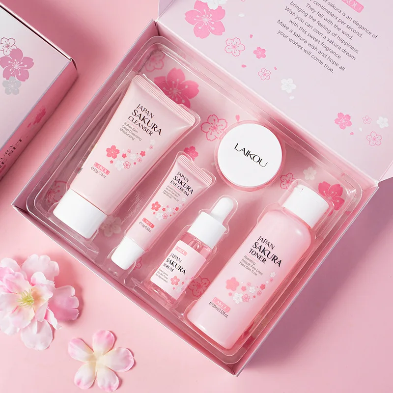 LAIKOU Sakura Kit Skin Care Se - Korean Skincare Routine recensie en prijs